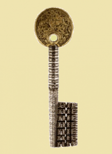 18th Century key that locks and unlocks 7 locks